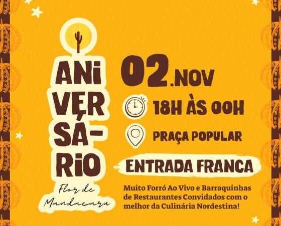 Flor de Mandacaru Comemora Aniversário com Festa Nordestina na Praça Popular