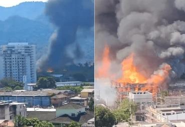 Incêndio destrói parte da cidade cenográfica das próximas novelas das 18h e 19h da Globo