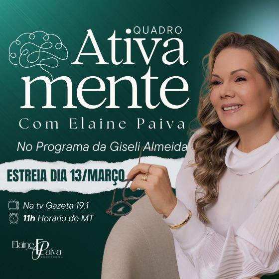 Elaine Paiva estreia programa ao lado de empresários renomados com intuito de discutirem o impacto da saúde mental nas empresas